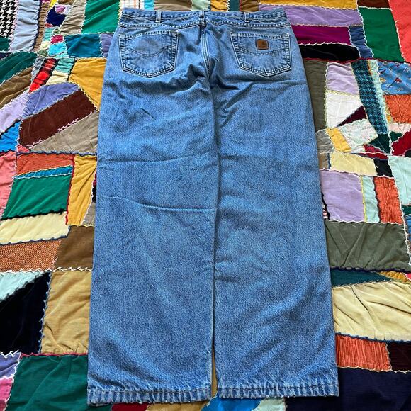 Carhartt Detroit Style Blanket Lined Blue Jeans 38Wx30L - Picture 1 of 8